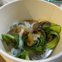 All combined the tofu & mushroom noodle soup!  Yum!  at misschu in South Yarra