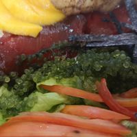 "Lato" sea grapes" and watermelon sashimi at Kulay in Coron