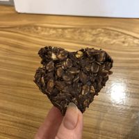 Heart-shaped vegan cookie  at Kulay in Coron