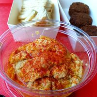 side hummus at The Halal Guys in Seoul