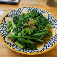 Stir-fried kale at Markintiny in Bangkok