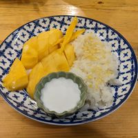 Mango sticky rice, 100 baht at Markintiny in Bangkok