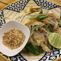 Pad Thai with tofu (mine was with egg but they can also make it without)  at Markintiny in Bangkok
