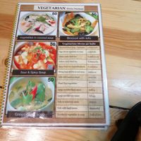 Vegetarian menu at Markintiny in Bangkok