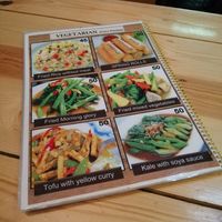 Vegetarian menu at Markintiny in Bangkok