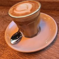 Flat white with almond milk at Balance in South East London