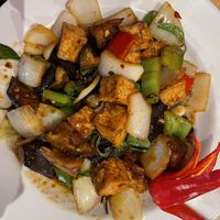 Spicy Thai eggplant with tofu at Bangkok House Too in Moab