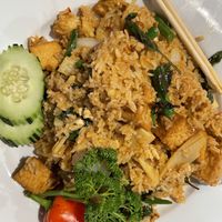 Spicy Thai fried rice no egg  with tofu  at Bangkok House Too in Moab