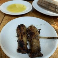 Trumpet mushrooms (under things in a stick) at Terra at Eataly in Boston