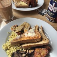 breakfast with added halloumi and no tomatoes/beans  at Boston Tea Party in Taunton