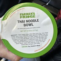 Thai Noodle Bowl ingredients    at ORD - Farmers Fridge - T3 in Chicago