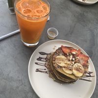 Pancakes de chocolate  at Smash Avocaderia y Cafe in Medellin