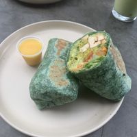 Wrap de hummus , falafel y adición de tofu  at Smash Avocaderia y Cafe in Medellin