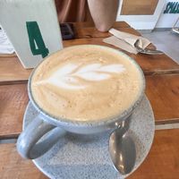 Almond milk latte   at Smash Avocaderia y Cafe in Medellin