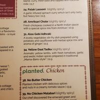 Vegan menu at Amrit in Berlin
