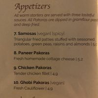 Menu at Amrit in Berlin