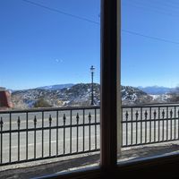 Enjoyed table at a window   at Cafe Del Rio in Virginia City