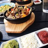 Vegan cheese! Mushroom fajitas, really rather good 💚 at The Quills in Rochester