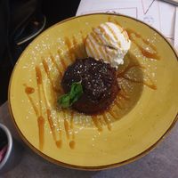Sticky toffee pudding and vegan ice cream at The Quills in Rochester