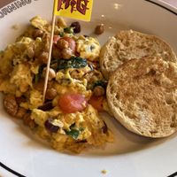 Scramble with vegan eggs  at Morning Glory in San Diego