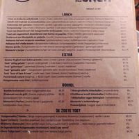 Lunch menu at Momento in Arnhem