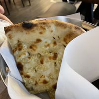 Garlic naan at Momo in Santorini