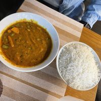 Veg curry at Momo in Santorini