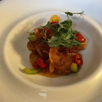 No chick chilli stir fry as starter   at Warkworth House Hotel in Warkworth