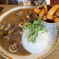 Pepper pot mushrooms   at Warkworth House Hotel in Warkworth