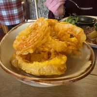 Onion rings at Warkworth House Hotel in Warkworth
