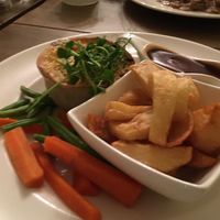 Leek and mushroom pie at Warkworth House Hotel in Warkworth