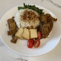 Nasi Ayam Penyet - signature dish . Is yummy   at Botanict 豐之素 in West Singapore