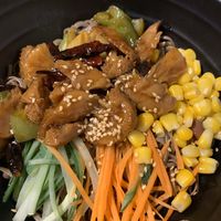 Gong Bao Mushroom With Buckwheats Noodles at Botanict 豐之素 in West Singapore