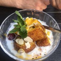 Mango in sticky fried rice  at KIM999 in Berlin