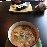 tom kha and vegan tuna rolls  at KIM999 in Berlin