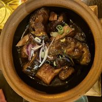 63: aubergine, tofu and champignons at KIM999 in Berlin
