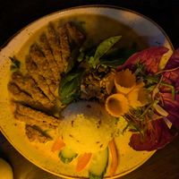 curry Mekong delta mit vegan fried chicken at KIM999 in Berlin