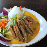 Curry with vegan duck at KIM999 in Berlin