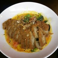 Curry suppe mit vegan Ente at KIM999 in Berlin