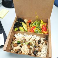 takeaway box with 3 choices at Miss Lee in Hong Kong Island