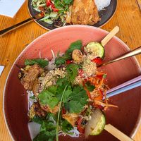 Tofuspieße sowie Tofusteak (oben) at Mémoires d'Indochine - P7 in Mannheim