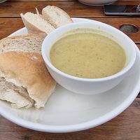 Cauliflower soup at Escape Route Café in Pitlochry