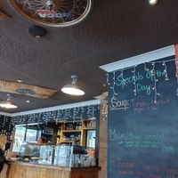 Inside view from table one at Escape Route Café in Pitlochry