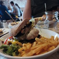 Portobello ciabatta  at Escape Route Café in Pitlochry