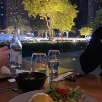 Vegan curry with the view outside of the restaurant at Wagamama - Marina Mall in Dubai