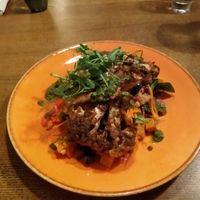 Cauliflower steak with super food salad.   A explosion of gorgeous flavours.   A large portion.  It felt so healthy but tasted so good at The Goat - Maybe closed in Timsbury