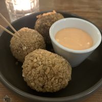 Mushroom Arancini with sriracha mayo  at The Goat - Maybe closed in Timsbury