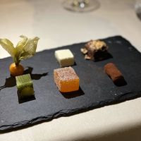 After dinner chocolates (vegan) at Alpenhof in Zermatt