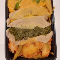 Vegan plate takeaway at Jebena in Stockholm