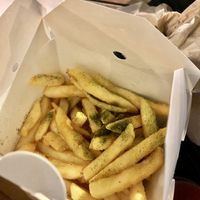 Great fries. The seasoning was an interesting twist. Very strong veggie flavor, reminded me of cup noodles (not in a bad way).  at Rainbow - King George in Tel Aviv